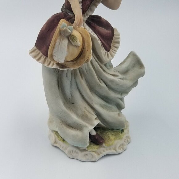 Lefton Bisque China Queen Elizabeth I 8" x 4" Figurine Handpainted KW343 Japan - Picture 7 of 10